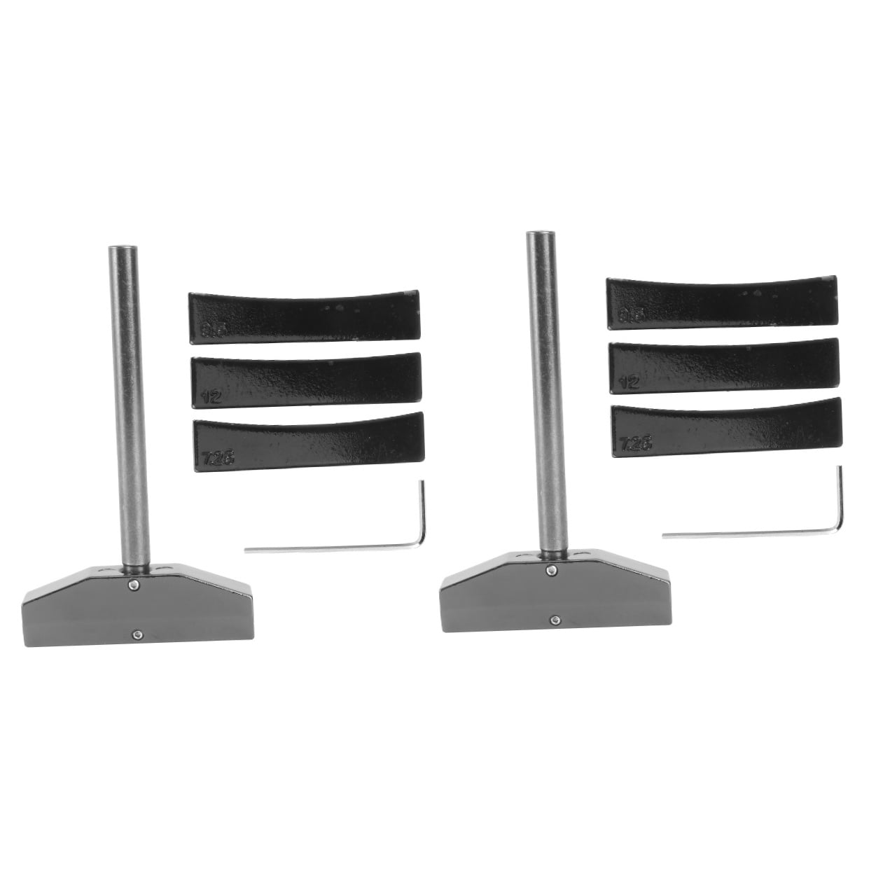 WORGEOUS 2 Sets  of 4Pcs Guitar Fret Repair Tool Fret Press Caul with Inserts Pressing Tool