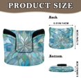 thumbnail image 2 of Haosy Blue Green Floral Stained Glass Golf Mallet Putter Cover Strong Magnetic Leather Golf Club Headcover Closure, 2 of 7