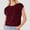 Wine, variant on Women's Crewneck Hollow Out Knit Sweater Summer Sun Protection Crochet Mesh Cover Up Lightweight Pullover Shrug Tops