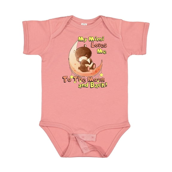 Inktastic My Mimi Loves Me to the Moon and Back Boys or Girls Baby Bodysuit