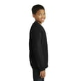thumbnail image 3 of Sport Tek Teen Unisex Regular V-Neck Plain Long Sleeves Shirt Black Medium, 3 of 6
