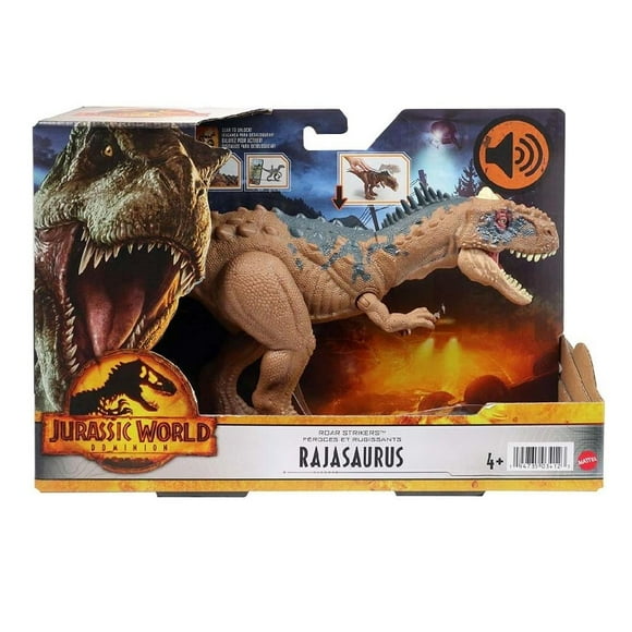 Dinosaurio de juguete MATTEL Jurassic World Rajasaurus, Ruge y Ataca