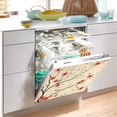 thumbnail image 2 of Yayeee Magnetic Dishwasher Cover for The Front Decoration Home Kitchen Machine Sticker Protector, Red Floral Pattern, 2 of 6