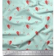 thumbnail image 1 of Soimoi Green Modal Satin Fabric Triangle & Arrow Heart Decor Fabric Printed Yard 42 Inch Wide, 1 of 1