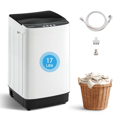 Dimedeal Compact Fully‑Automatic Portable Washing Machine, 17 LBS Laundry Capacity, Multi‑Mode 10 Wash Programs with Spin‑Dry Function, Small Footprint Washer for Tight Living Spaces