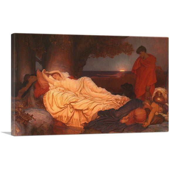 ARTCANVAS Cymon and Iphigenia 1884 Canvas Art Print by Frederic Leighton - Size: 26" x 18" (0.75" Deep)