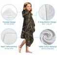thumbnail image 7 of Vine Camo Tree Trunk Pattern Hooded Bath Towel，50"x30" for Ages 3 To 12 Kids, Quick Dry Lightweight Soft Microfiber Hood Beach Towel Cover Up for Kids, 7 of 7