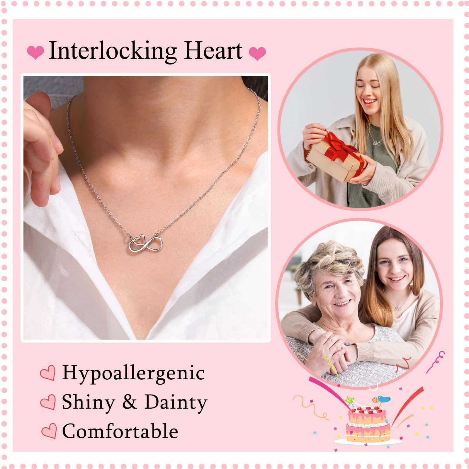 AURGTTCG Initial Necklaces for Teen Girls, Infinity Pendant letter