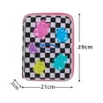 thumbnail image 2 of Checkerboard Pattern Tablet Case Zipper Scratch-resistant Protective Clutch, 2 of 6