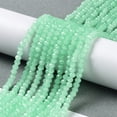 thumbnail image 3 of Baking Painted Imitation Jade Glass Bead Strands Faceted Rondelle Pale Turquoise 3x2mm Hole: 0.8mm about 145~150pcs/strand 34~35cm, 3 of 5