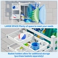 thumbnail image 5 of Dextrus Poolside Deckbox Storage Organizer measuring 64" W x 47" L x 39" H, featuring 6 Movable Hooks and Weather-resistant Pool Storage Bins, 5 of 5