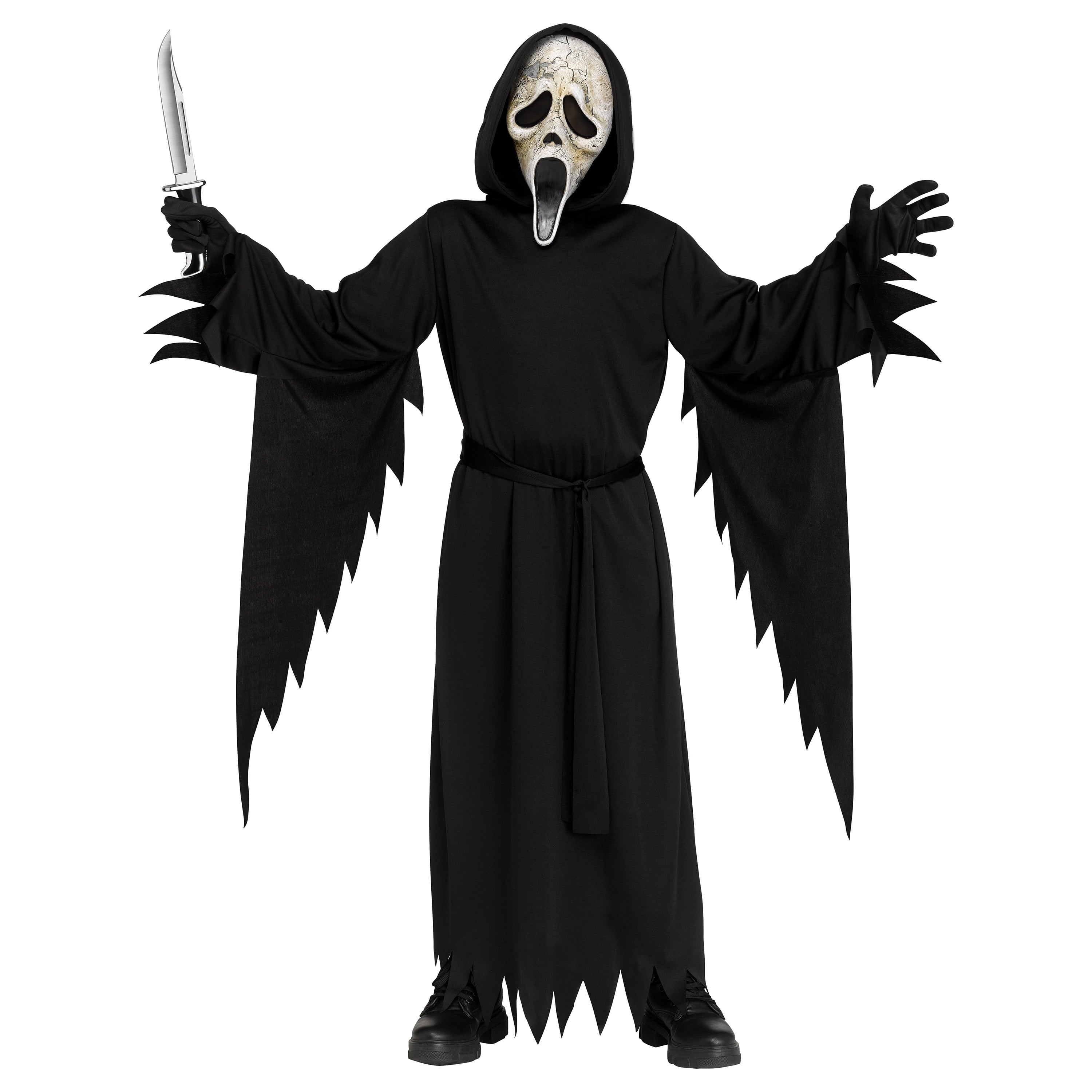 Aged Ghostface Halloween Costume for Children, 2-Piece, Boys' Size M (8), by Fun World