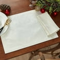 thumbnail image 2 of Elrene Home Fashions Poinsettia Elegance Jacquard Holiday Napkins, Set of 4, 17x17, 2 of 3