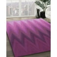 thumbnail image 3 of Ahgly Company Machine Washable Indoor Square Transitional Dark Magenta Purple Area Rugs, 6' Square, 3 of 7