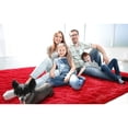 thumbnail image 2 of Homore Cute Fluffy Carpet Soft Washable Area Rugs for Bedroom/ Living Room Decoration,3'x5',Red, 2 of 8