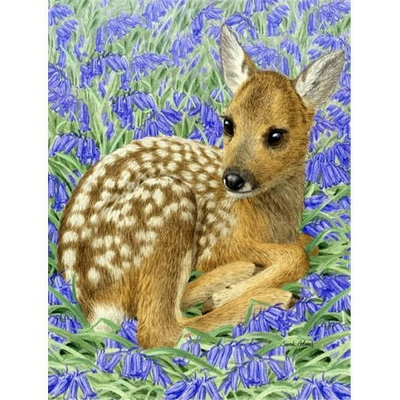 Deer Fawn Flag Garden Size