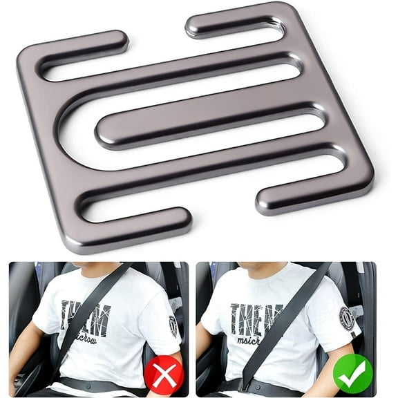 Emlimny Metal Seat Belt Clip,Seatbelt Adjuster for Adults,Seat Belt Clips,Seatbelt Adjuster Universal All Auto Models,Improve Driving Comfort
