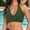 F-481Army Green, variant on ZHOGXU Women Bikini Top Solid Color Push Up Bathing Suit Top V Neck Full Coverage Swimsuit Top For Outdoor Water Sports And Beach,Army Green,L
