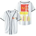 thumbnail image 1 of Veste de Baseball Matt Rife Stay Golden Tour 2025 Merch Manches Courtes Classiques pour Hommes et Femmes, Blanc, tTP, 1 of 2