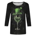 thumbnail image 4 of Guluxicc Womens St. Patrick's Day Tunic Tops Casual Round Neck Long Sleeve Shirts Shamrock Clover Graphic Print Pullover Tops, S, 4 of 5