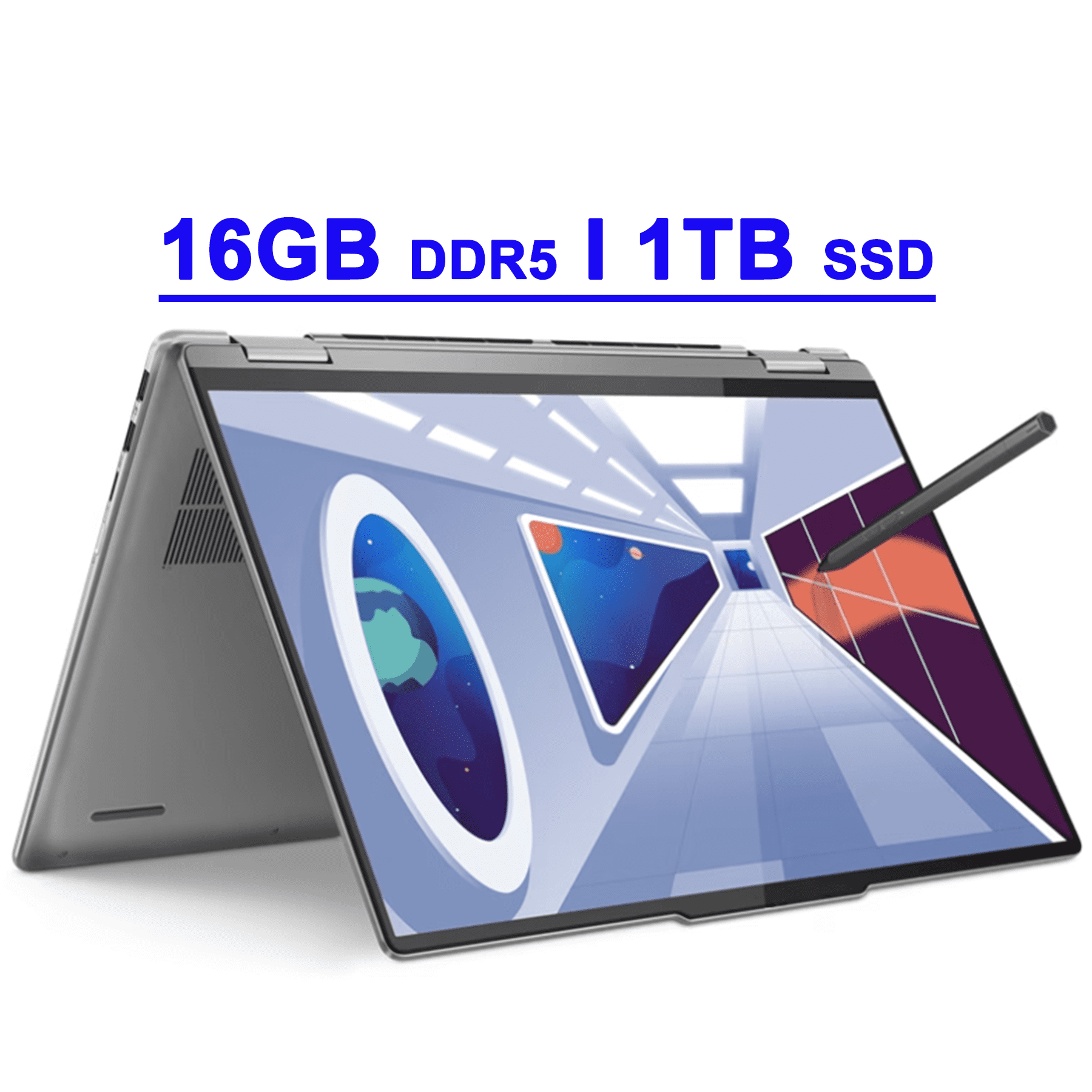Lenovo Yoga 7 16 Premium 2-in-1 Laptop 16" WUXGA IPS Touchscreen AMD 8 ...