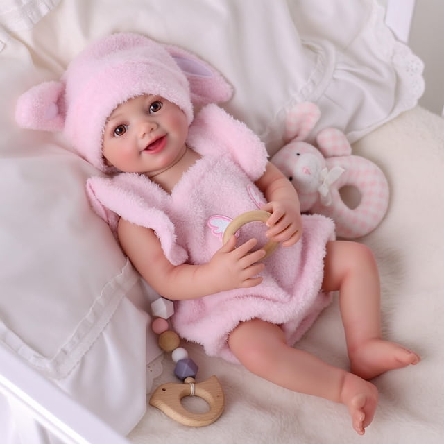 Muñeca Reborn BABESIDE Sunny de 43 cm con función para beber y orinar