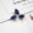Navy, variant on Lot 4pcs chiffon petal tassel DIY Earrings tassels charms pendant Trim Crafts-Navy-4pcs