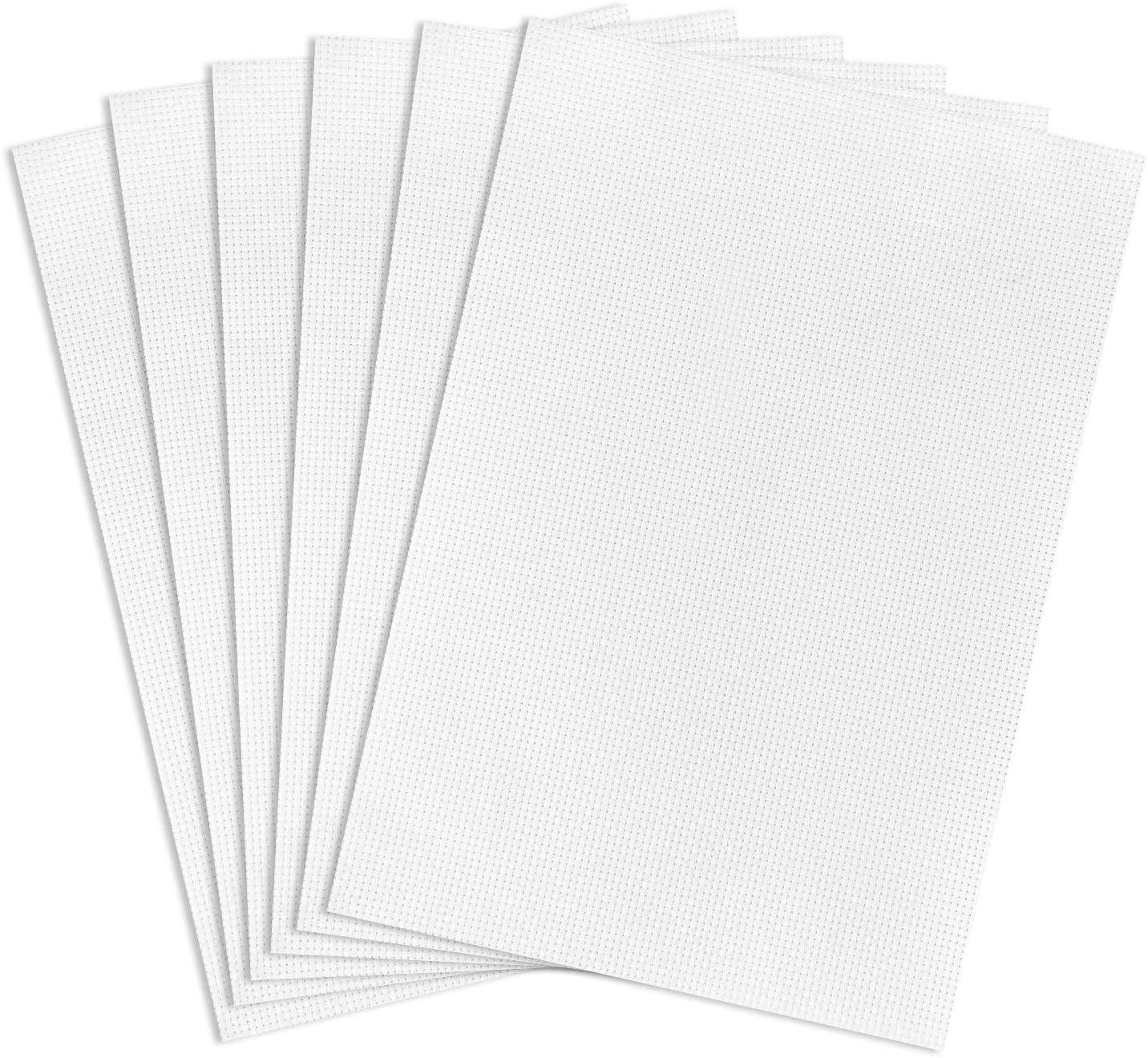 White Classic Reserve Counted Cotton Aida Cloth Cross Stitch Cloth Fabric 12 by 18-Inch 4 Pieces 14 Count and 4 Pieces 11 Count for Gift Fashion Ideas 8 PCS Aida Cloth 