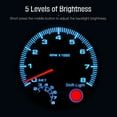 thumbnail image 3 of Universal Car Tachometer Gauge - 3.75'' Silver with Blue Inter Shift Light, 0-8000 RPM Range, 3 of 7