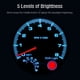 thumbnail image 5 of 1 3.75 '' Car Universal de Tachomeme Silver de Car Azul Luche 0-8000 RPM, 5 of 7