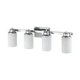 thumbnail image 2 of RADIANCE Goods Contemporary 4 Light Chrome Finish Bath Vanity Light Etched White Glass 29" Wide, 2 of 4