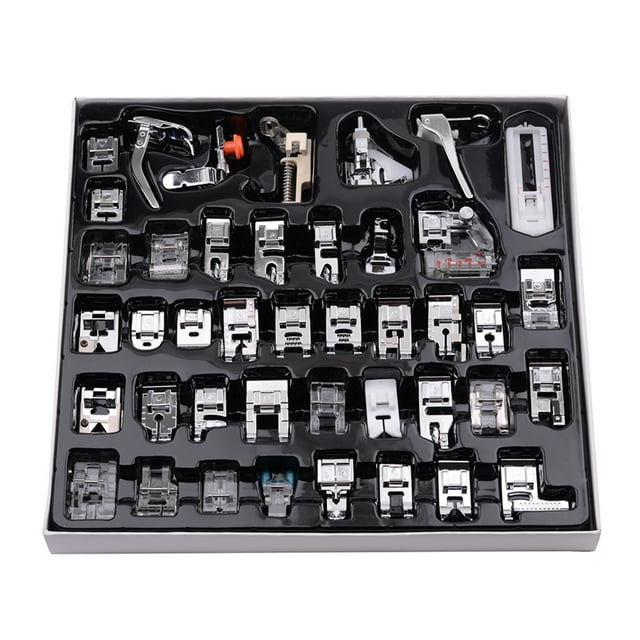 Zootealy 42 Pcs Sewing Machine Presser Feet Set, Professional Sewing Crafting Presser Foot Feet for Janome Brother Singer Sewing Machine Parts & Accessories, Blind Stitch Darning Presser Feet Kit
