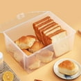 thumbnail image 5 of Large Transparent Bread Storage Box | 3.4L Airtight Plastic Food Container | 2-Pack Clear Bread Bin for Kitchen, Fridge & Pantry | 9.45x5.9x6.7in | Holds Loaves, Buns, Pastries & Snacks, 5 of 7