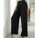 thumbnail image 4 of Pantalones Sueltos Para Mujer Pantalones De Pierna Ancha Para Mujer Cintura Alta Cintura Elástica Transpirables Respetuosos Con La Piel Color Puro Para El Día A Día Para ANGGREK  Ropa, 4 of 7