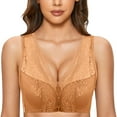 thumbnail image 1 of Womens Bras Bra Women's Plus Size Full Wrap Front Closed Posture Back Unpadded Smooth Underarm Seamless Elastic Wireless Lightweight, 1 of 7