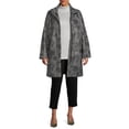 thumbnail image 4 of Time and Tru Women’s and Plus Faux Wool Funnel Neck Coat, 4 of 5