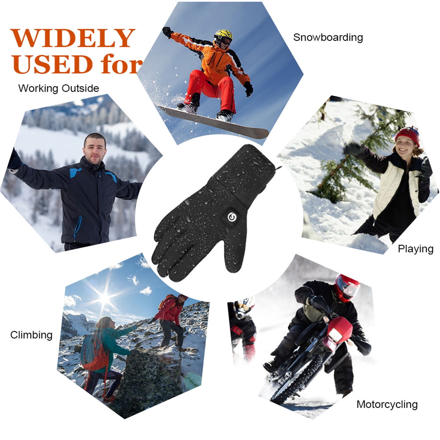 SAVIOR HEAT Heated Cycling Gloves for Men Women, Thin Electric Rechargeable Battery Motorcycle Warm Gloves 7.4V 2200mAh Hand Warmer Gloves for Cold Weather Work Ski Skate Hiking Camping Hunting