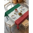 thumbnail image 6 of Mexican Flag Shabby Table Cloth, Green White Red Stripes Waterproof Tablecloth for Square Tables, Reusable Washable Fabric Table Cover for Restaurant Kitchen Dining Tables 60"x60", 6 of 6