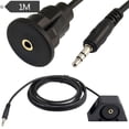 thumbnail image 5 of 1M 3.5mm Male to Female Car Boat Truck Dashboard Flush AUX Extension Flush Mount, 5 of 7