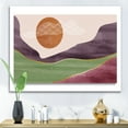 thumbnail image 2 of Designart ' Abstract Landscapes With Mountain River and Moon ' Modern Canvas Wall Art Print, 2 of 4