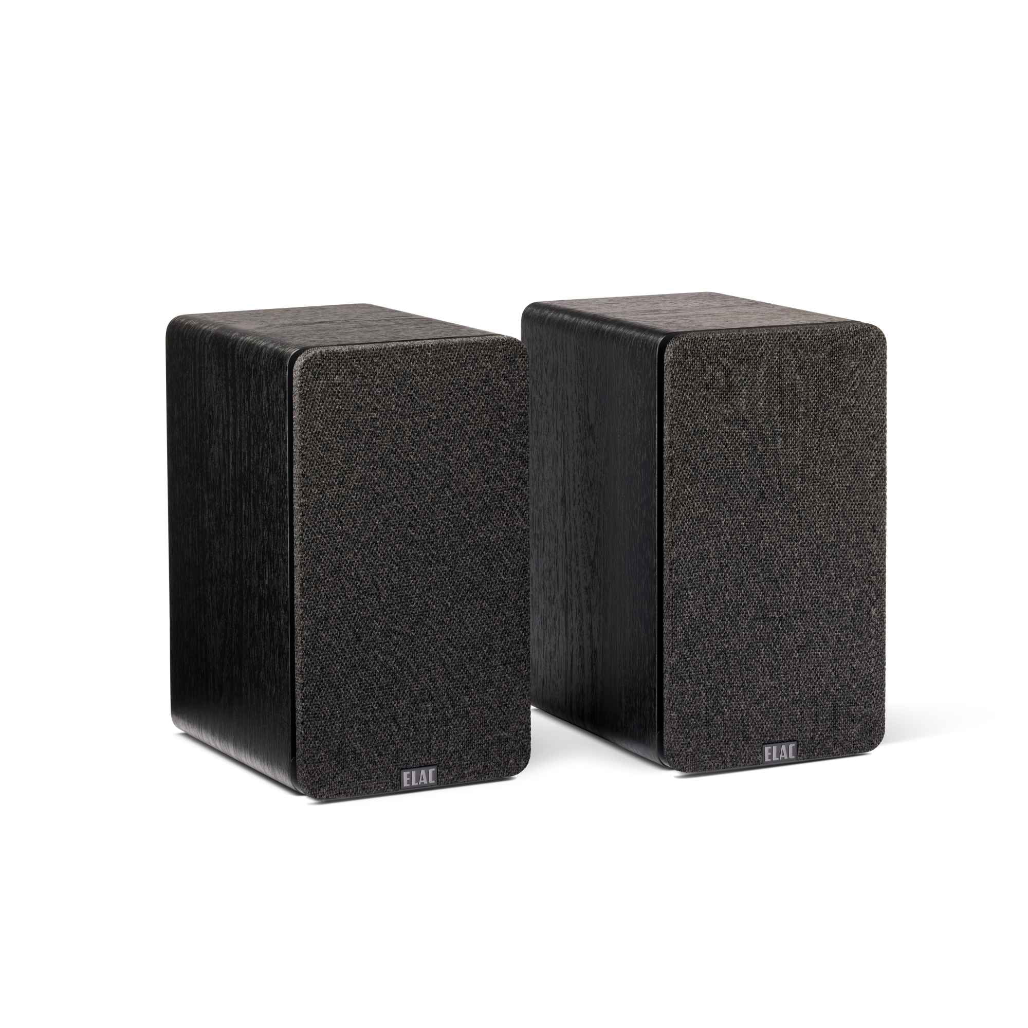 Elac DCB41-BK - Debut ConneX 4.5" Powered Speakers - Black, Pair and Elac PS250-BK - Varro Premium 10" 250 Watt Powered Subwoofer with Auto-EQ