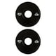 thumbnail image 4 of 2 discos de pesas para barras de 5 cm, con ranuras en el interior, accesorios compactos. 125 kg Negro, 4 of 9