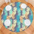 thumbnail image 2 of Round Picnic Table Cloth 100% Waterproof & Oil Proof, Elastic Fitted Table Cover for 36"-44" Round Tables, for Dining, Camping, Outdoor, 2 of 7