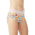 thumbnail image 4 of No Boundaries Floral Solid Cotton Liner Boy Shorts Panty (Women's) 5 Pack, 4 of 6
