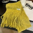 thumbnail image 2 of Blend Knit Scarf For Elegant Long Fringe Winter Wrap Soft Warm Fashion Everyday Comfort,Size:One Size, 2 of 3