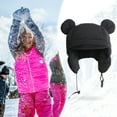 thumbnail image 2 of Gorro Esquí Con Orejeras Invierno Abajo Algodón Cálido A Prueba Viento para Mujer, 2 of 9