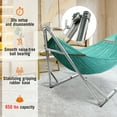 thumbnail image 4 of Tranquillo Foldable Hammock Stand Collapsible 650 lbs Capacity Double Hammock Stand 30s Fold Peacock, Sky, 4 of 7