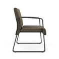 thumbnail image 3 of Waterfall Reception Waiting Sled Base Bariatic Chair / Charcoal Steel / Brown, 3 of 5