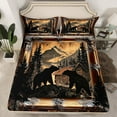 thumbnail image 2 of Feelyou Jungle Camping Adventure Full Size Sheets, Wildlife Bear Bed Sheets, Rustic Lodge Cabin Sheet Sets, Super Cozy Room Decor, 4pcs, 2 of 7
