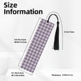 thumbnail image 3 of Kdxio Purple Floral Gingham Check Plaid Print Metal Tassel Bookmarks,Perfect Gift for Art Lovers and Bookworms Metal Bookmarks for Women, 3 of 8
